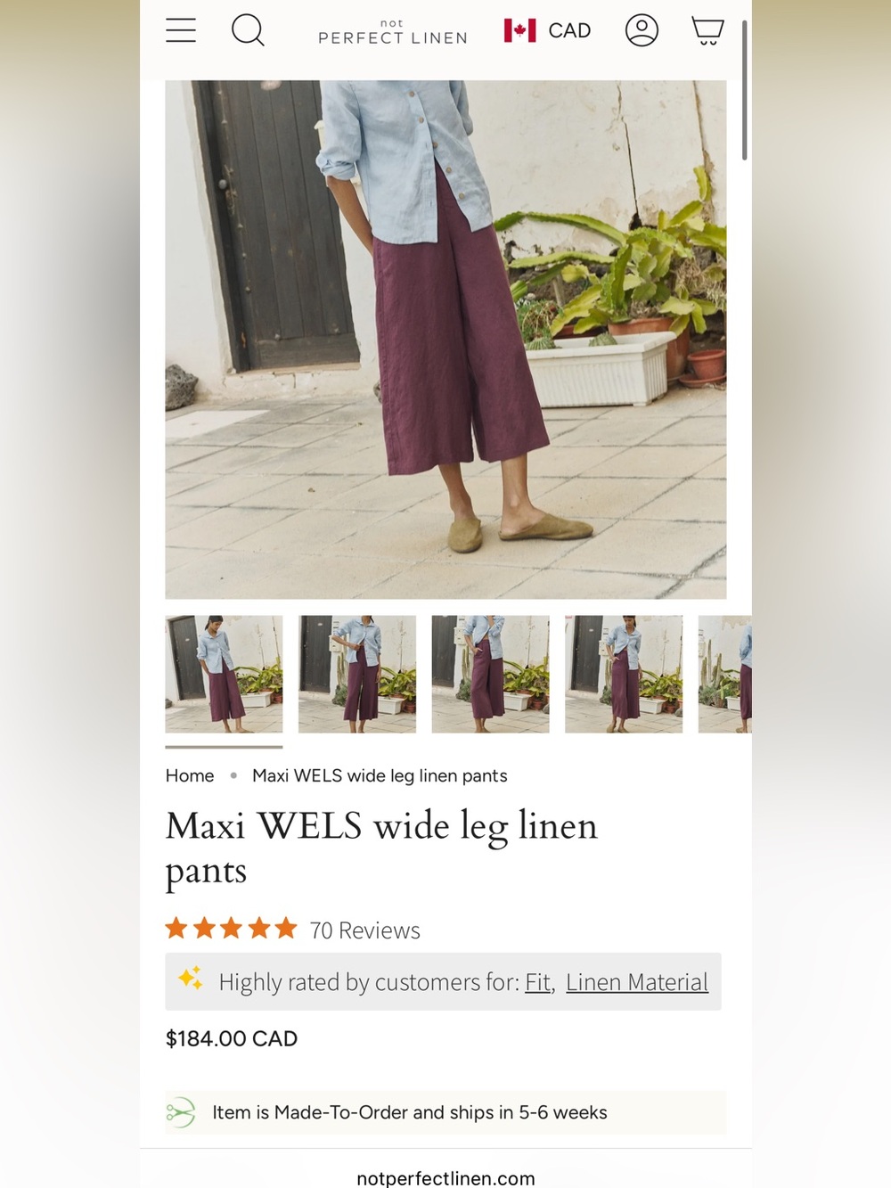 NotPerfect Linen Black Wide Leg Maxi WELS Pants “24 XL